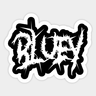 Death Metal Bluey Sticker